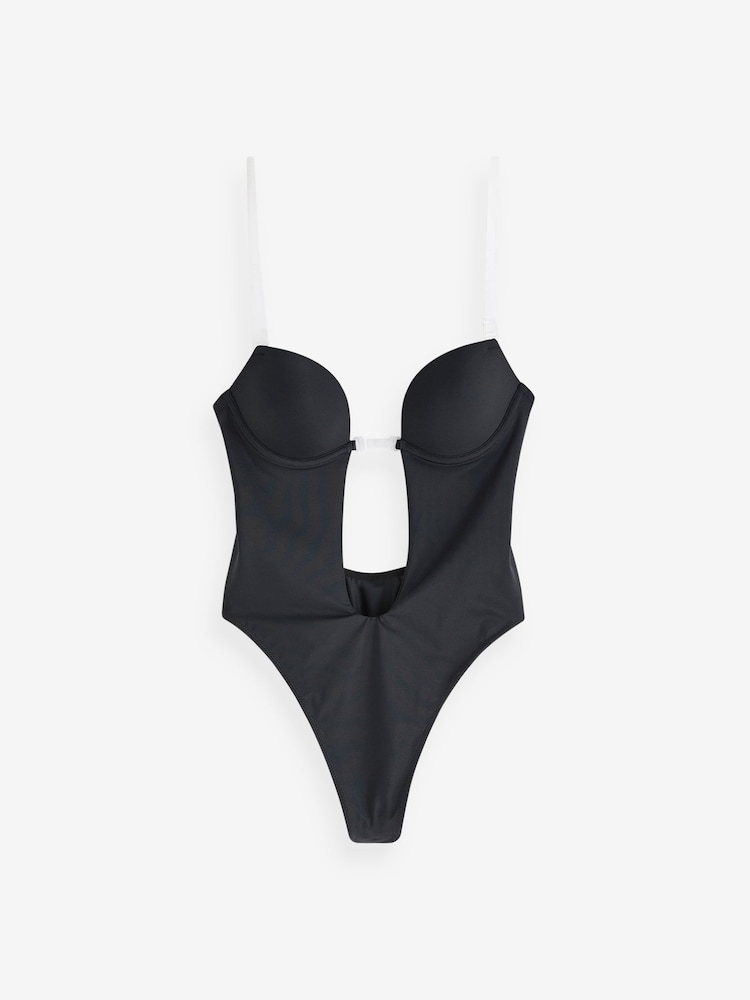 Black U-Plunge Tummy Control Body - Image 1 of 5