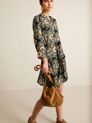 Brown Tie Waisted Mini Shirt Dress - Image 2 of 5