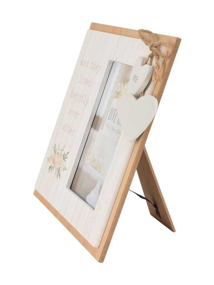 Widdop White Photo Frame 4" x 6" "Happily Ever After - Image 2 of 3