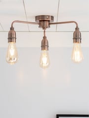 Copper Brooklyn Flush Ceiling Light - Image 1 of 8