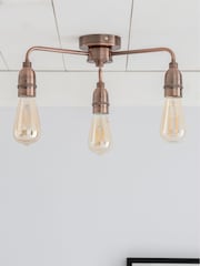Copper Brooklyn Flush Ceiling Light - Image 2 of 8