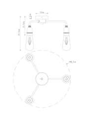 Copper Brooklyn Flush Ceiling Light - Image 4 of 8