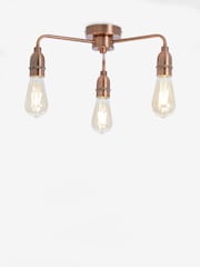 Copper Brooklyn Flush Ceiling Light - Image 8 of 8