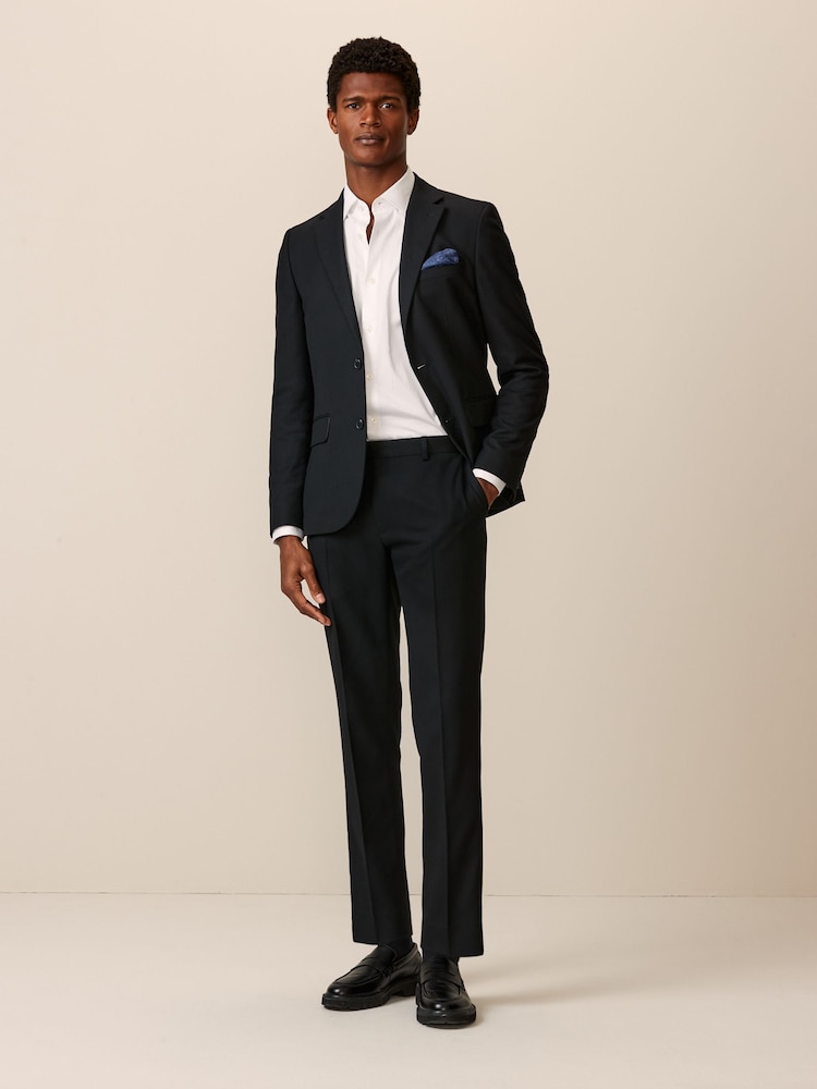 Noir - Skinny Fit (Skinny Fit) - Pantalon de costume texturé - Image 2 of 8