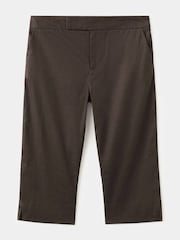 Mango Brown Linen Blend Capri Trousers - Image 5 of 7