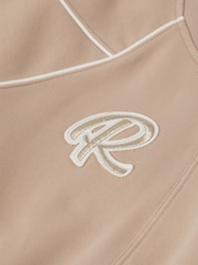 Reiss Camel Jona Junior Embroidered Jersey Dress - Image 5 of 5