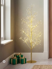 Charles Bentley Golden Prelit Twig 4ft Christmas Tree With 420 Constant LED Lights - Image 1 of 6