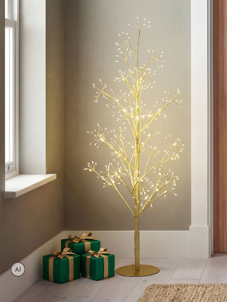 Charles Bentley Golden Prelit Twig 4ft Christmas Tree With 420 Constant LED Lights - Image 1 of 6 Charles Bentley Golden Prelit Twig 4ft Christmas Tree With 420 Constant LED Lights - Image 1 of 6