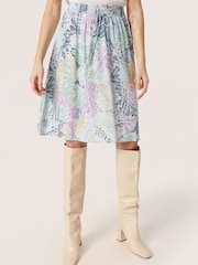 Soaked in Luxury Green Livinna A-Line Knee Length Skirt - Image 1 of 6