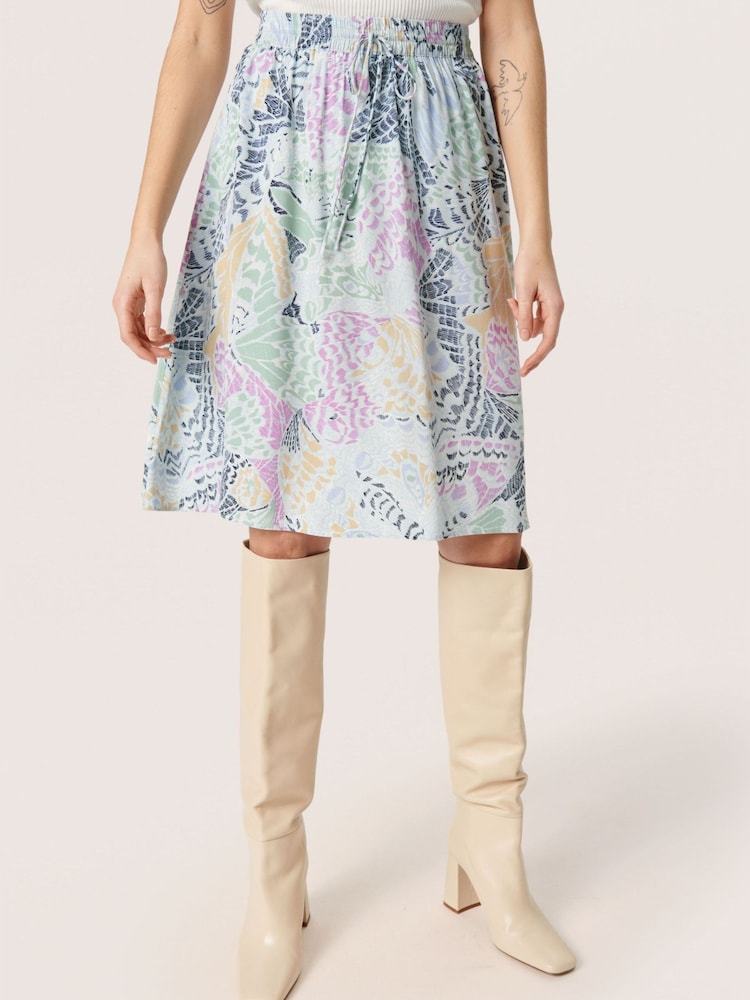 Soaked in Luxury Green Livinna A-Line Knee Length Skirt - Image 1 of 6