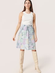 Soaked in Luxury Green Livinna A-Line Knee Length Skirt - Image 3 of 6