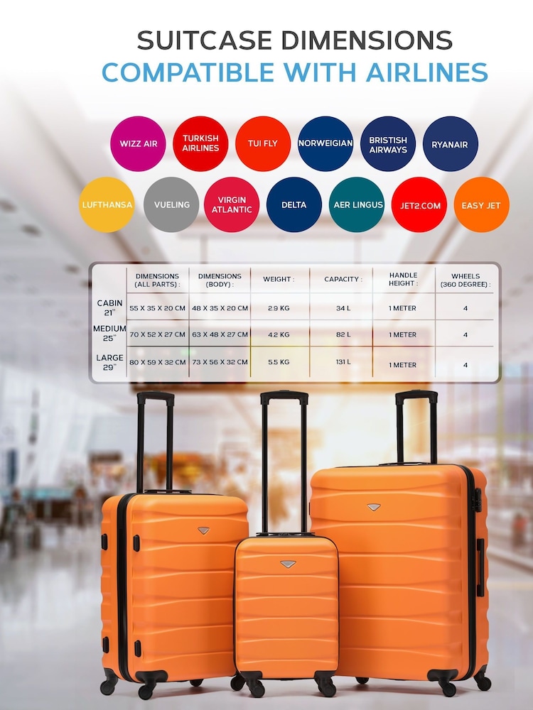 Flight Knight Hardcase Large Check in Suitcases and Cabin Case Set of 3 - Image 2 of 7