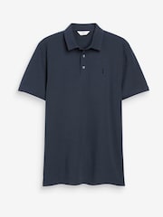 Blue/Grey/Black Regular Fit Short Sleeve Jersey Polo Shirts 3 Pack - Image 6 of 7