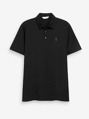 Blue/Grey/Black Regular Fit Short Sleeve Jersey Polo Shirts 3 Pack - Image 7 of 7