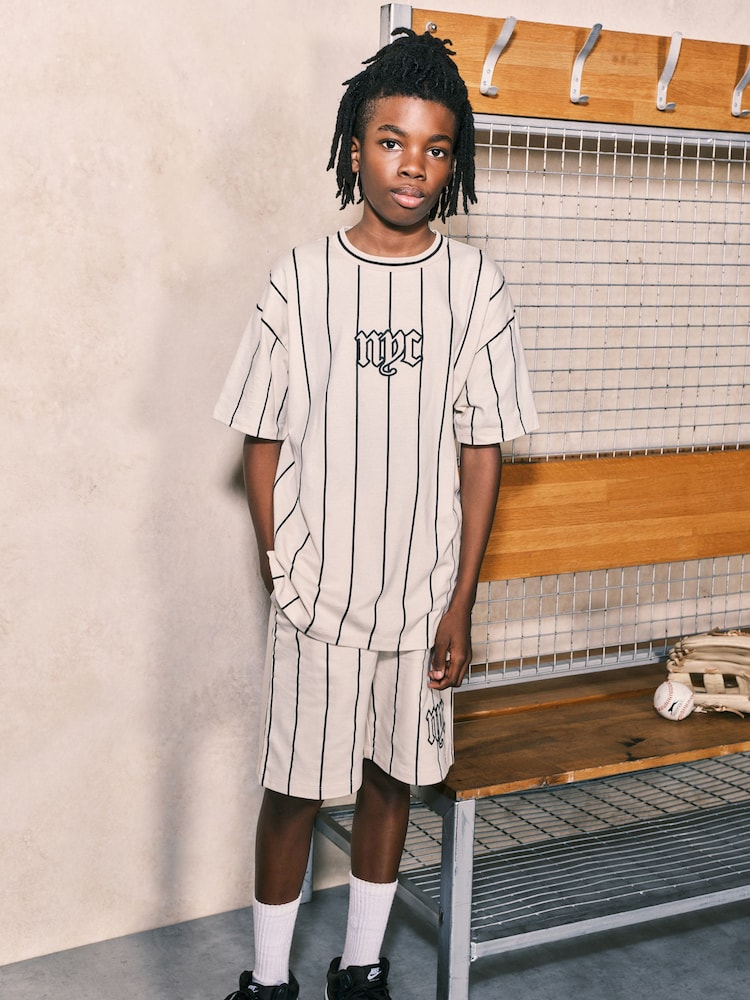 Cream NYC Graphic Top and Shorts Set (3-16yrs) - Image 1 of 7