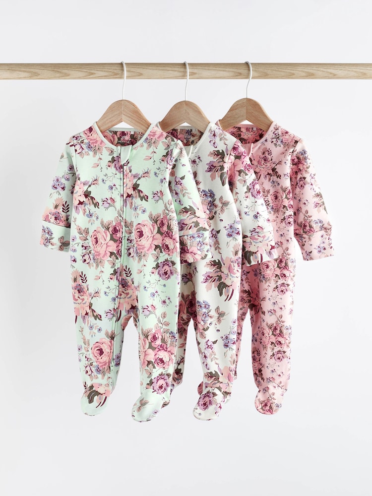 rožast vzorec - Otroške dvosmerne majice z zadrgo 3 paket (0mths-2yrs) - Slika 1 iz 15 rožast vzorec - Otroške dvosmerne majice z zadrgo 3 paket (0mths-2yrs) - Slika 1 iz 15