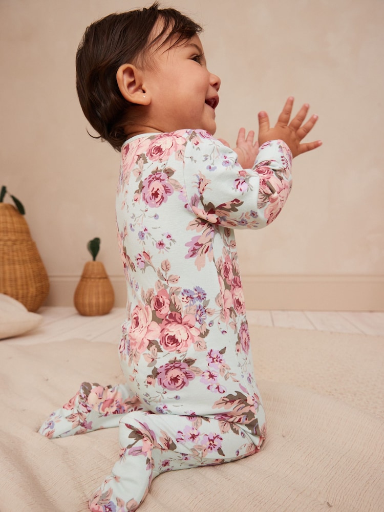 rožast vzorec - Otroške dvosmerne majice z zadrgo 3 paket (0mths-2yrs) - Slika 15 iz 15