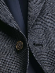 Charles Tyrwhitt Blue Pow Check Wool Texture Slim Fit Jacket - Image 4 of 4