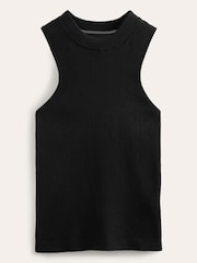 Boden Black Ribbed Racer Vest - Image 5 of 6