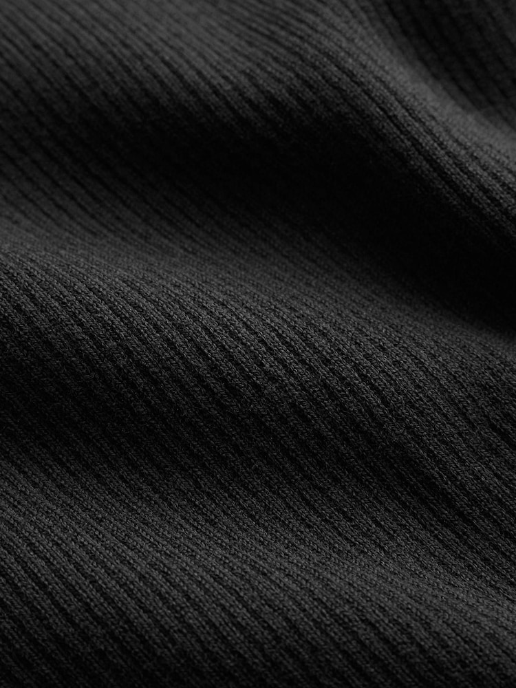 Boden Black Ribbed Racer Vest - Image 6 of 6