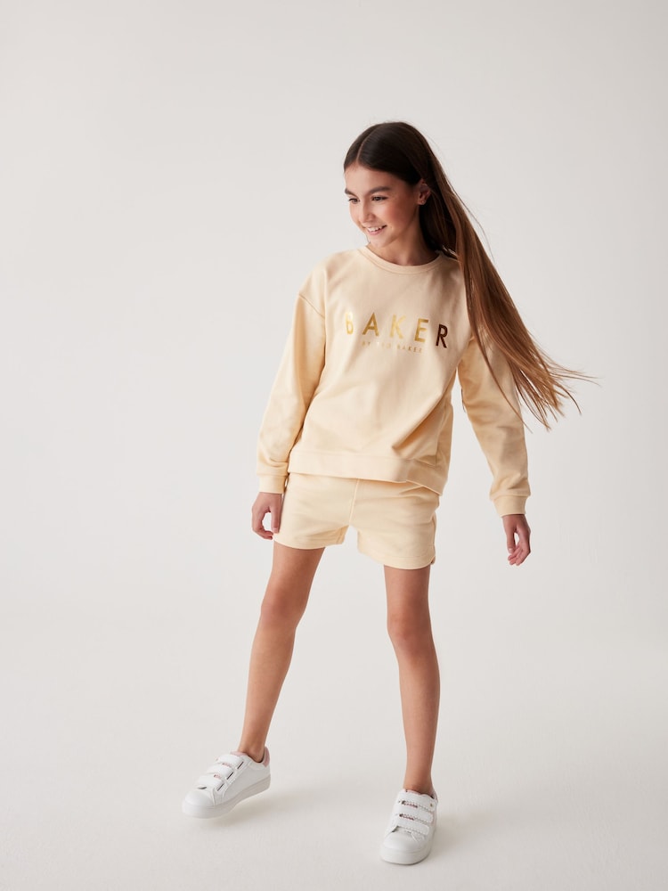 Baker by Ted Baker Stone Split Back Sweater And Shorts Set - Image 2 of 9