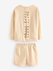 Baker by Ted Baker Stone Split Back Sweater And Shorts Set - Image 8 of 9