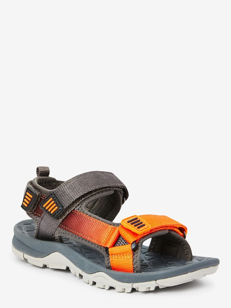 Grey Strap Touch Fastening Trekker Sandals - Image 2 of 4