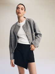 Black Tailored Stretch Skort - Image 1 of 6