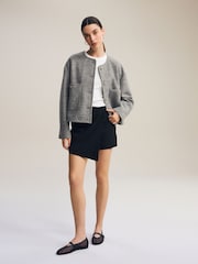 Black Tailored Stretch Skort - Image 2 of 6
