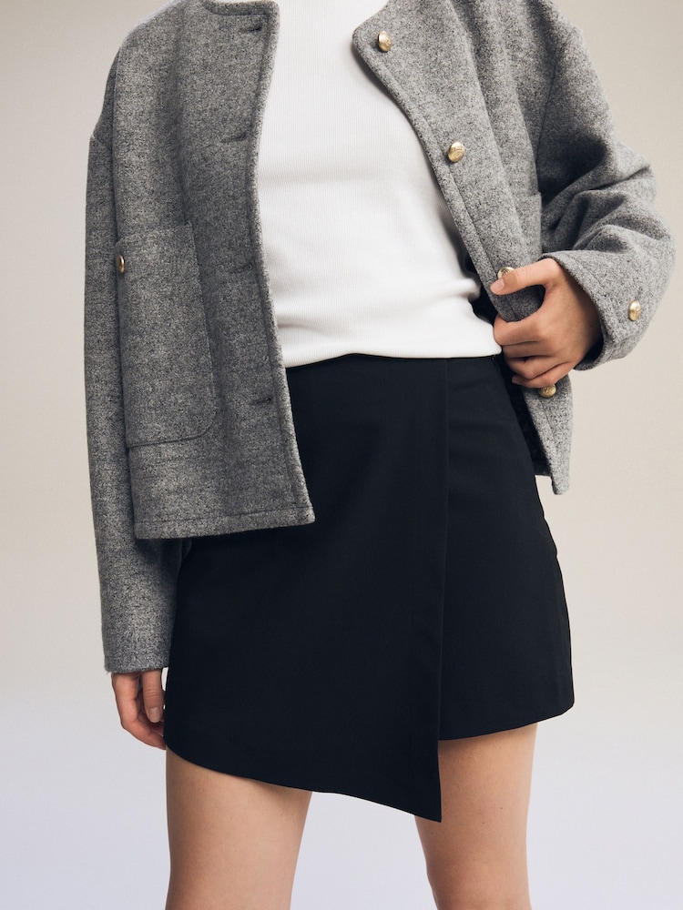 Black Tailored Stretch Skort - Image 3 of 6