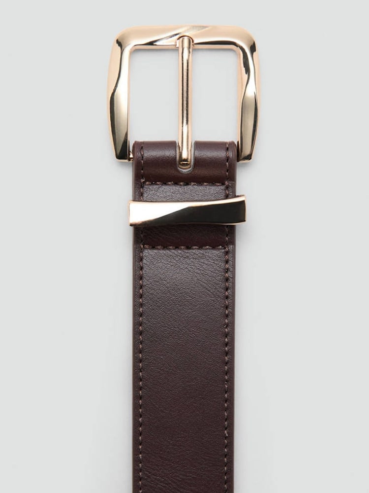 Mango Brown Pu Buckle Belt - Image 4 of 4