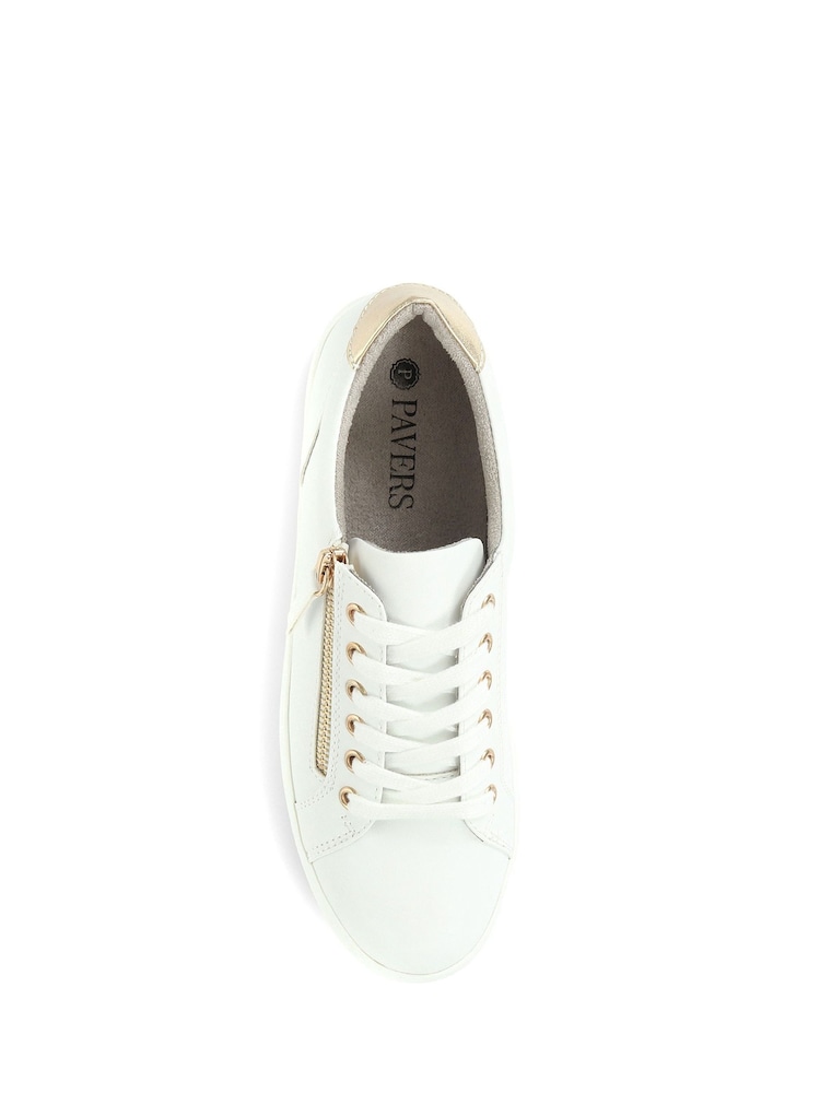 Pavers White Pavers Chunky Platform Trainers - Image 5 of 6