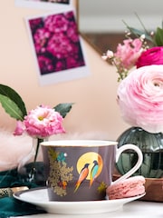 Sara Miller Grey Chelsea Teacup & Saucer - Image 1 of 4