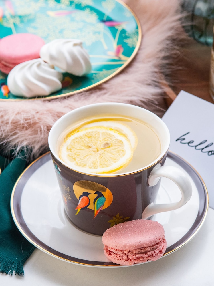 Sara Miller Grey Chelsea Teacup & Saucer - Image 2 of 4