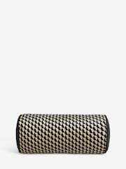 Rockett St George Black Geo Cut Velvet Bolster - Image 3 of 4