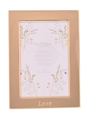 Widdop Gold Wildflower Photo Frame 4" x 6" - Love - Image 2 of 3