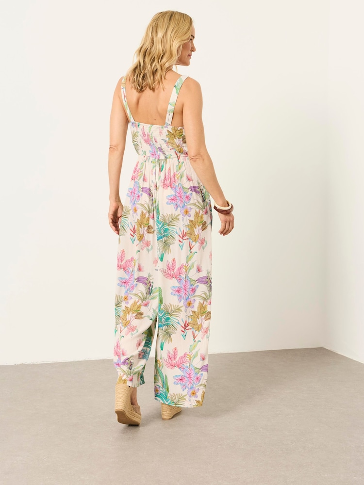 FatFace Rosa Ivory Tropical Jumpsuit - Image 2 of 6