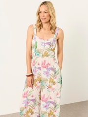 FatFace Rosa Ivory Tropical Jumpsuit - Image 4 of 6