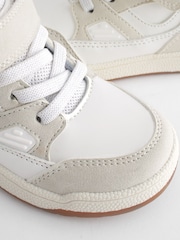 Neutral Elastic Lace Touch Fastening High Top Trainers - Image 5 of 5
