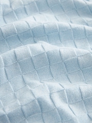 Light Blue Knitted Textured Trophy Polo - Image 7 of 7