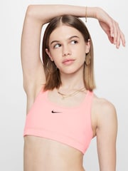 Nike Pink Dri-FIT Swoosh Support Bra - Image 1 of 3