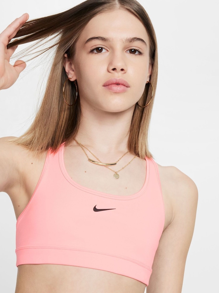 Nike Pink Dri-FIT Swoosh Support Bra - Image 3 of 3