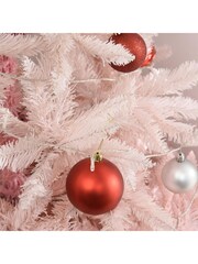 Homcom Pink 6ft Pink Artificial Christmas Tree - Image 3 of 5
