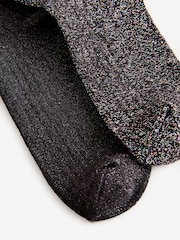 Black and Multi Cotton Rich Sparkle Ankle Socks 2 Pack - Image 5 of 5