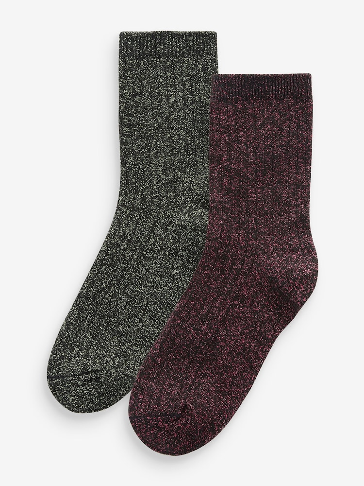 Roza in zelena - Cotton Rich Sparkle Ankle nogavice 2 komplet - Slika 1 iz 3 Roza in zelena - Cotton Rich Sparkle Ankle nogavice 2 komplet - Slika 1 iz 3