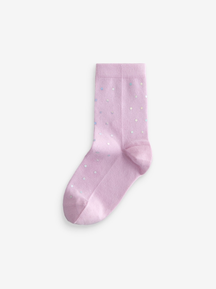 Grey Shiny Spot Socks 2 Pack - Image 3 of 3
