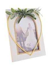 Widdop White Photo Frame With Gold Metal Heart 4" x 6 - Image 3 of 5