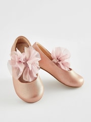 Pink Wide Fit (G) Mary Jane Bridesmaid Bow Occasion Shoes - Image 1 of 5