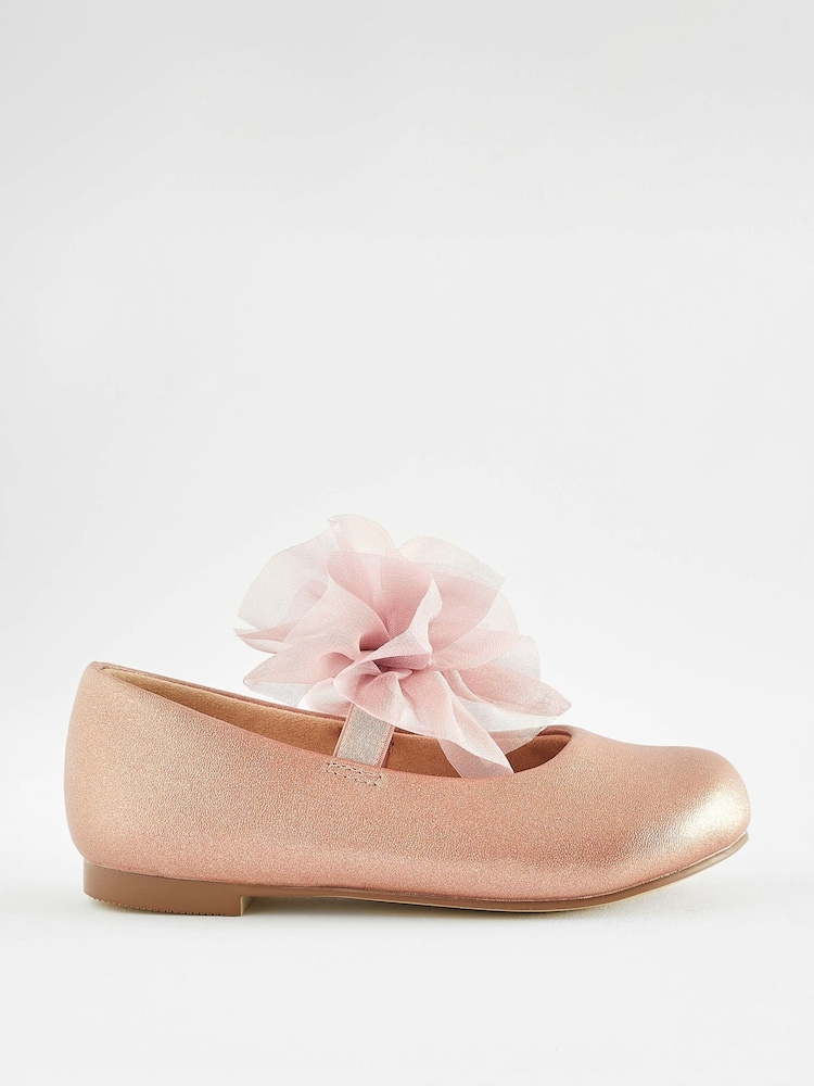 Pink Wide Fit (G) Mary Jane Bridesmaid Bow Occasion Shoes - Image 2 of 5