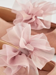 Pink Wide Fit (G) Mary Jane Bridesmaid Bow Occasion Shoes - Image 3 of 5